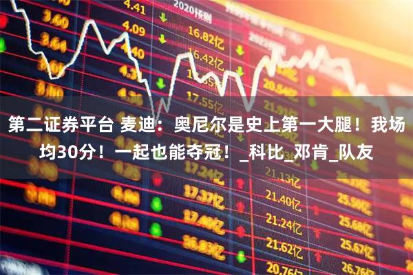 第二证券平台 麦迪：奥尼尔是史上第一大腿！我场均30分！一起也能夺冠！_科比_邓肯_队友